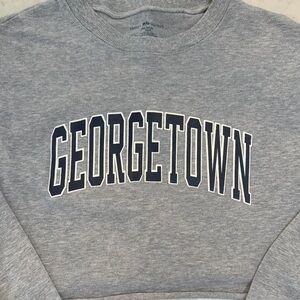 Brandy Melville Gray Georgetown Cropped Sweatshirt